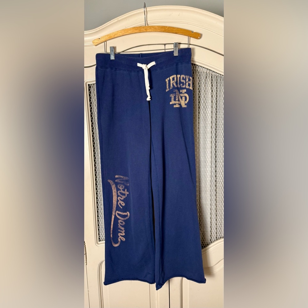 Retro Collegiate Tailgate Notre Dame Drawstring Sweatpants Size Medium ☘️ - Picture 3 of 5